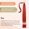 SEIKEA Long Braided Ponytail Extension with Hair Tie Straight Wrap Around Hair Extensions Ponytail Natural Soft Synthetic Hair Piece for Women Daily Wear 34 Inch 180 Gram Red