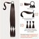 SEIKEA Upgraded Long Braid Ponytail Extension with Elastic Tie Straight Sleek Wrap Around Braid Hair Extensions Ponytail Natural Soft Synthetic Hairpiece Black Brown 34 Inch(After Braided 30 Inch)