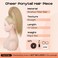 SEIKEA Cheer Ponytail Hair Piece, 10" Straight Tangle-Resistant Smooth Natural Blonde Cheerleader Hairpiece Ponytail Extension for Cheer Competition, Dance, Performance