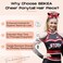 SEIKEA Cheer Ponytail Hair Piece, 10" Straight Tangle-Resistant Smooth Natural Blonde Cheerleader Hairpiece Ponytail Extension for Cheer Competition, Dance, Performance