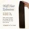 Easyouth Weft Hair Extensions Human Hair Brown Thickness Sew in Human Hair Extensions Darkest Brown Soft Hair Extension Real Human Hair Weft with no Shedding for Women 16Inch 100G