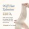 Easyouth Weft Hair Extensions Real Human Hair Blonde Sew in Human Hair Extension White Blonde Human Hair Extensions Sew in Non damaging Human Hair Weft Extensions for Volume and Length 22Inch 100G