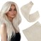 Easyouth Weft Hair Extensions Real Human Hair Blonde Sew in Human Hair Extension White Blonde Human Hair Extensions Sew in Non damaging Human Hair Weft Extensions for Volume and Length 22Inch 100G