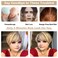 PHOCAS Short Blonde Wigs Natural Straight Pixie Cut Wigs Layered Synthetic Hair Short Wig for Women (Blonde Mixed Brown)