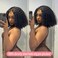 RENUS 10 Inch Short Bob Wigs 13x4 Deep Wave Bob Wig Human Hair 180% Density Deep Curly 100% Virgin Human Hair Pre Plucked Wet and Wavy Glueless Transparent Lace Frontal Wig for Women Natural Hairline