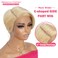 Rebecca Fashion 613 Blonde Pixie Lace Front Wigs Human Hair Short Pixie Cut Wig Side Part HD Lace Pixie Cut Lace Wigs Human Hair Pixie Cut Wigs for Women