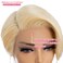 Rebecca Fashion 613 Blonde Pixie Lace Front Wigs Human Hair Short Pixie Cut Wig Side Part HD Lace Pixie Cut Lace Wigs Human Hair Pixie Cut Wigs for Women