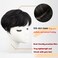 Women's Pixie Cut Toppers - Natural Black Synthetic Hair Pieces for Thinning Hair