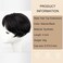 Women's Pixie Cut Toppers - Natural Black Synthetic Hair Pieces for Thinning Hair