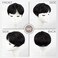 Women's Pixie Cut Toppers - Natural Black Synthetic Hair Pieces for Thinning Hair