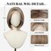 testar Blonde Highlights Bob Wigs for White Women Short Light Brown Wig Straight Lace Front Wig Natural Hairline Synthetic Heat Resistant Wig for Cosplay 12IN