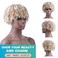 6 Inch Dreadlock Hair Topper Wig with Clips in, Synthetic Locs Braided Hair Half Wigs, Short Dreadlocs Hair Toupee Afro Wigs for Black Women and Man (27/613#)