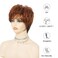Short Red Wigs for Women Mix Brown Layered Pixie Cut Wigs Natural Looking Synthetic Cosplay Daily Hair Wig