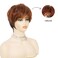Short Red Wigs for Women Mix Brown Layered Pixie Cut Wigs Natural Looking Synthetic Cosplay Daily Hair Wig