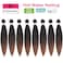 Pre Stretched Braiding Hair,18 Inch 8 Packs Ombre Braiding Hair, Two Tone Yaki Texture Prestretched Crochet Braids Hair Professional Synthetic Hair Extension Itch Free Hot Water Setting (18" T1B/30#)