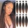 Pre Stretched Braiding Hair,18 Inch 8 Packs Ombre Braiding Hair, Two Tone Yaki Texture Prestretched Crochet Braids Hair Professional Synthetic Hair Extension Itch Free Hot Water Setting (18" T1B/30#)