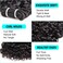 UDU Malaysian 50g 1B# Human Hair Extensions Remy Hair Bundles Short Curly Hair (8 inch without closure)