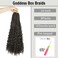 Boho Crochet Braids for Black Women Goddess Box Braids Crochet Hair 24inch 8Pack Crochet Boho Braids Pre Looped Synthetic Boho Braids Crochet Hair,Black Color