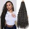 Boho Crochet Braids for Black Women Goddess Box Braids Crochet Hair 24inch 8Pack Crochet Boho Braids Pre Looped Synthetic Boho Braids Crochet Hair,Black Color