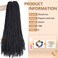 ShowCoco Passion Twist Hair 22 Inch Water Wave Crochet Hair 6 Packs Passion Twists Braiding Hair Long Bohemian Synthetic Hair Passion Twist Hair Extensions(22inch, #1B)