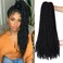 ShowCoco Passion Twist Hair 22 Inch Water Wave Crochet Hair 6 Packs Passion Twists Braiding Hair Long Bohemian Synthetic Hair Passion Twist Hair Extensions(22inch, #1B)