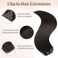 Sisily Clip in Hair Extensions Real Human Hair, Premium Human Hair Clip in Extensions Dark Brown, Soft Straight Hair Extensions Real Human Hair Clip ins 7PCS Double Weft（14 Inch #2）