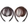 2pcs Synthetic Wigs Headband Front Hair Bangs Fringe Hair Extensions Women Girls Dark Light