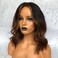 13x6 Loose Wave Highlights 1b30 Short Bob Human Hair Wig HD Transparent Lace Front wig Brazilian Hair 10inch Ombre Black Brown Color 150% Density Short Wig Wave Pre Plucked With Baby Hair