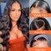 13 x 4 Lace Frontal Closure Body Wave Ear to Ear HD Lace Frontal Pre Plucked 12 Inch Body Wave Human Hair Frontal Closures Free Part 150% Density Natural Black Color