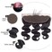 13 x 4 Lace Frontal Closure Body Wave Ear to Ear HD Lace Frontal Pre Plucked 12 Inch Body Wave Human Hair Frontal Closures Free Part 150% Density Natural Black Color