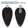 S-noilite Hair Toppers for Women with Thinning Hair 100% Real Human Hair Toppers No Bangs 7 * 13cm Silk Base Wiglet Hairpieces Clip in Hair Toppers for Women 12 inch 38g #1B Natural Black
