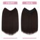 S-noilite One Piece Clip in Hair Extensions 18 Inch U-Shaped One Piece Hair Extension with 5 Clips 3/4 Full Head Long Straight Clip in Hair Weft Synthetic Black Brown Clip in Hairpieces for Women,#6A