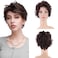 S-noilite Short Brown Curly Hair Wig Women Natural Fluffy Cosplay Daily Party Costume Full Wigs