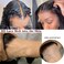 13x6 Body Wave Lace Front Wigs Human Hair Pre Plucked 200 Density HD Transparent Lace Frontal Human Hair Wigs for Women Bleached Knots Glueless Wigs Human Hair with Baby Hair 26inch