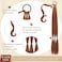 SOFEIYAN Long Braid Ponytail Extension with Hair Tie Straight Sleek Wrap Around Hair Extensions Braid Pony Tail Fluffy Natural Soft Synthetic Hairpieces for Women Daily Wear, 26 inch-Copper Red