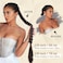 SOFEIYAN Long Braid Ponytail Extension with Hair Tie Straight Sleek Wrap Around Hair Extensions Braid Pony Tail Fluffy Natural Soft Synthetic Hairpieces for Women Daily Wear, 26 inch-Copper Red