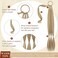 SOFEIYAN Long Braid Ponytail Extension with Hair Tie Straight Sleek Wrap Around Hair Extensions Braid Pony Tail Fluffy Natural Soft Synthetic Hairpieces for Women Daily Wear, 30 inch-Ash Blonde