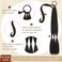 SOFEIYAN Long Braid Ponytail Extension with Hair Tie Straight Sleek Wrap Around Hair Extensions Braid Pony Tail Fluffy Natural Soft Synthetic Hairpieces for Women Daily Wear, 30 inch-Black Brown