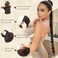 SOFEIYAN Long Braid Ponytail Extension with Hair Tie Straight Sleek Wrap Around Hair Extensions Braid Pony Tail Fluffy Natural Soft Synthetic Hairpieces for Women Daily Wear, 30 inch-Black Brown