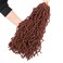 soft locs crochet hair 18 Inch 6 Packs copper red Curly Wavy Crochet Synthetic Braiding Hair Extensions Dreads Crochet for black women(18 inch, 350)