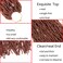 soft locs crochet hair 18 Inch 6 Packs copper red Curly Wavy Crochet Synthetic Braiding Hair Extensions Dreads Crochet for black women(18 inch, 350)