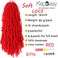 Soft Locs 18Inch 6Packs Long Faux Locs Crochet Hair Pre Looped Soft Goddess Locs Crochet Braids Hair for Women (18 Inch Red) &hellip;
