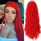 Soft Locs 18Inch 6Packs Long Faux Locs Crochet Hair Pre Looped Soft Goddess Locs Crochet Braids Hair for Women (18 Inch Red) &hellip;