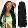 7 Packs 24 Inch Soft Locs Crochet Hair Pre Looped Curly Wavy Faux Locs Crochet Braids for Natural Butterfly Crochet Hair for Black Women (24 inch(pack of 7), 1B)