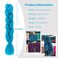 A-Lake Blue Braiding Hair Extensions Premium Synthetic Hair Braid Crochet Twist Hair for Women 24 Inches 100g/bundle (3 Bundles/Pack,Color:A-Lake Blue)