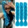 A-Lake Blue Braiding Hair Extensions Premium Synthetic Hair Braid Crochet Twist Hair for Women 24 Inches 100g/bundle (3 Bundles/Pack,Color:A-Lake Blue)