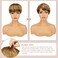 RUWISS Pixie Cut Wigs for Black Women Pixie Cut Human Hair Wigs Short Layered Wigs Upper Brown&amp;Blonde Mixed Lower Natural Black Short Pixie Human Hair Wigs (BL1B/427