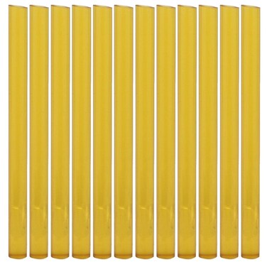 12Pcs Professional Hair Extensions Sticks, Hair Styling Tool Gun Glue Wig Hair Extension Hot Glue Adhesive Sticks(yellow)