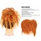 Sonew Messy Bun Hair Piece, Ponytail Tousled Updo Messy Hair Bun, Soft High Elastic Stylish Tousled Ponytail Extensions Hair Piece For Women (Orange)