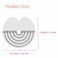 50 Pcs Heat Shield Guards for Hair Extension with scale, Single Hole Round Spacer Template, Clear PVC Fusion Keratin Glue Protector Templates for Hair Extensions